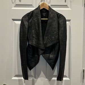 MARCIANO Shayna Drape Lamb Leather Jacket size 0